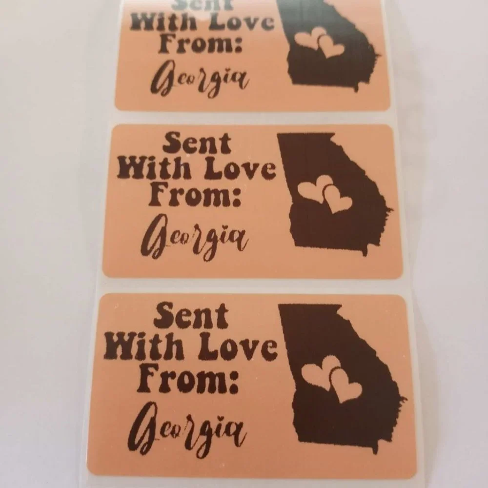 💙100 Georgia- Shipping Labels Thermal Packaging Stickers 2.25